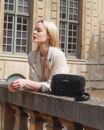 LOVEVOOK Сумка через плече жіноча, маленька сумочка кросбоді, чохол для телефону, сумка на плече, шкіра PU, чорна