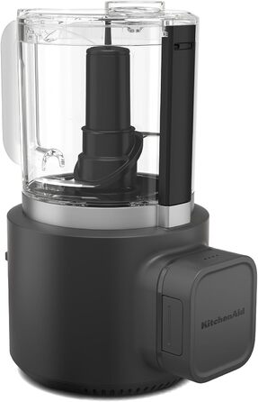 Блендер заглибний KitchenAid Go Cordless бездротовий, 1л, з чашею BPA-free, вінчиком та подрібнювачем, захист від подряпин, сталеві леза, чорний