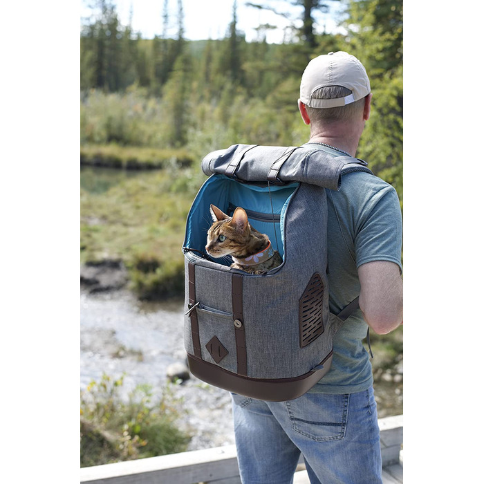 Рюкзак Kurgo K9 зі спеціальним відсіком для собак, дихаючої сіткою і водонепроникним дном для домашніх тварин вагою до 11 кг (стандартна упаковка сірого кольору)