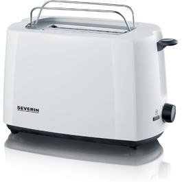 Автоматичний тостер SEVERIN, тостер із насадкою для булочки, високоякісний тостер із піддоном для крихт і потужністю 700 Вт, AT 2287 (білий/чорний)