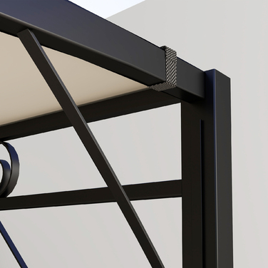 Павільйон з розкладним дахом, стійкий до погодних умов, 3 x 2,5 м, кремово-білий