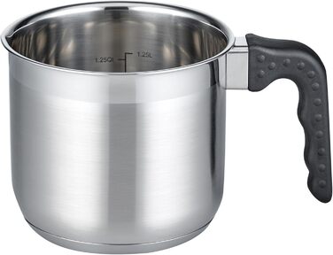 Молочник ELO Turmalin з мірною шкалою та дозатором олії, 14 см, нержавіюча сталь, індукційне дно