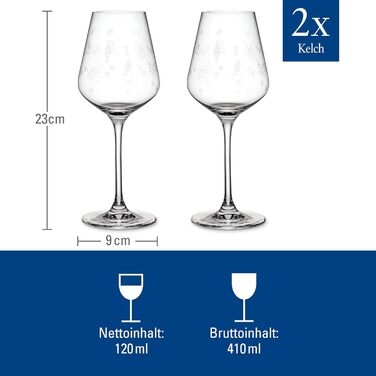 Набір келихів для шампанського та ігристого вина Villeroy & Boch Toy's Delight (2 шт.), кришталеве скло, для святкування, миючі в посудомийній машині