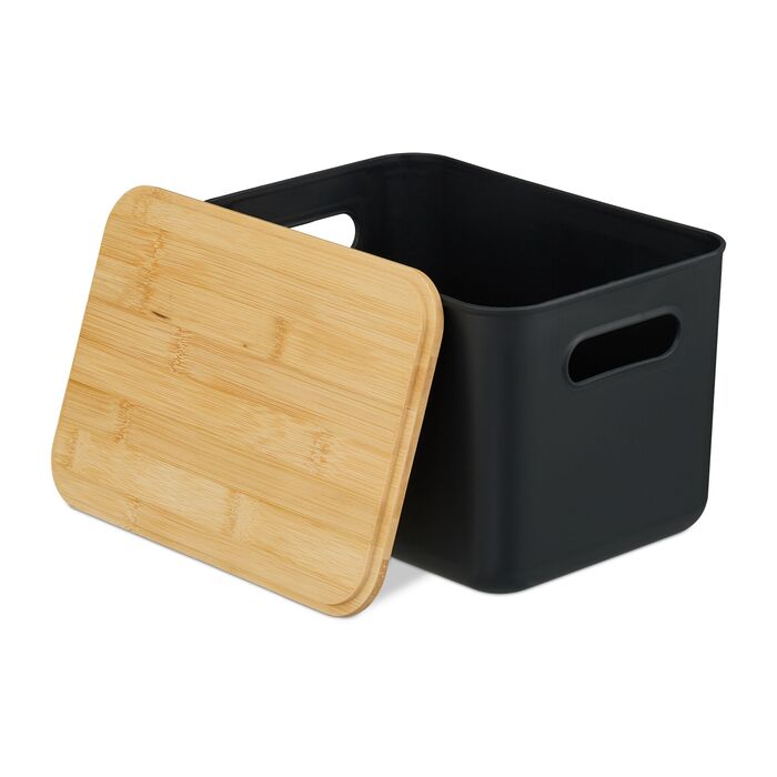 Набір з двох контейнерів для зберігання Relaxdays з кришкою