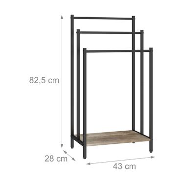 Підставка для рушників з полицею Relaxdays