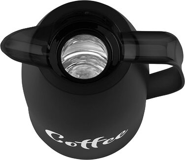 Термос Emsa Mambo Isolierkanne 1000 мл, білий, з чорною кавовою чашкою | Зберегає тепло 12 год, холод - 24 год | Quick Tip Verschluss