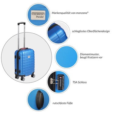 Валіза для подорожей Hard Shell XL Wheels 360º 105L Blue ABS