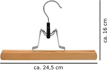 Вішалка для штанів Clamp Hanger Деревина не ковзає Поворотний гачок, 8 шт.