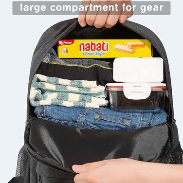 Терморюкзак 2-в-1 з ізольованою сумкою, великий об'єм, для пікніків, пляжу, походів, роботи та сімейних виїздів (24 банки), чорний