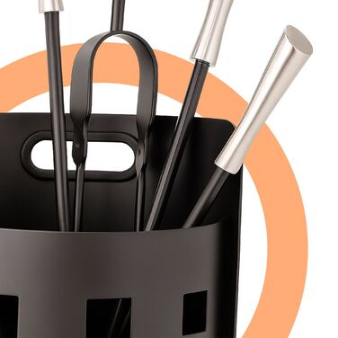 Набір для каміну Relaxdays, 5 предметів з контейнером