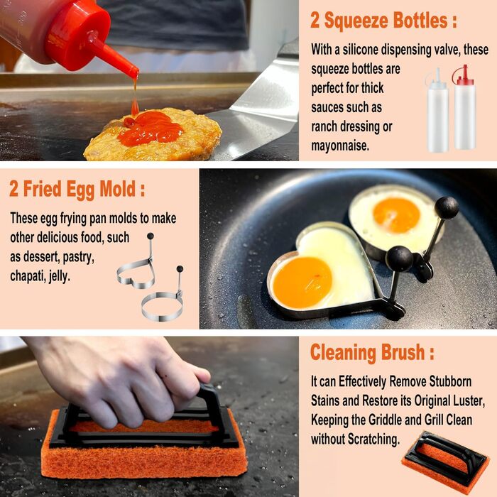 Набір інструментів для гриля 38 шт. з нержавіючої сталі: шпатель, щипці, прес для бургера, сумка. Ідеальний подарунок для чоловіків