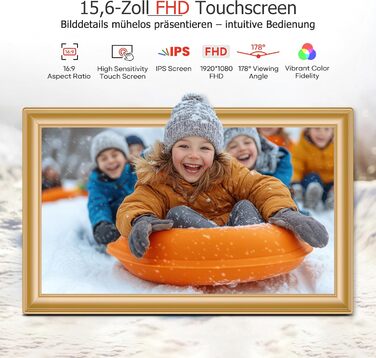 Цифровий фоторамка Frameo 10.1 дюйми, IPS, HD 1280x800, 32GB, Wi-Fi, автоповорот, Frameo App