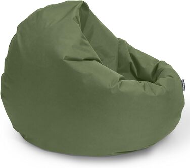 В 1 з наповнювачем Seat Cushion Curd Shape Floor Cushion Крісло BeanBag (діаметр 125 см, хакі), 2