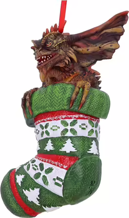 Декоративна підвіска Nemesis Now Gremlins Mohawk, зелена, 12 см, святкова