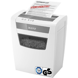 Шредер Leitz IQ Home Aktenvernichter: безпечний, тихий та компактний для дому та офісу, P4, 8 листів, білий