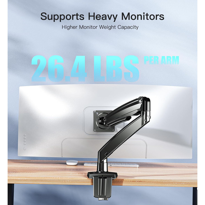Кріплення для монітора HUANUO, 13-40 дюймів, регульований, USB, VESA 75/100 мм