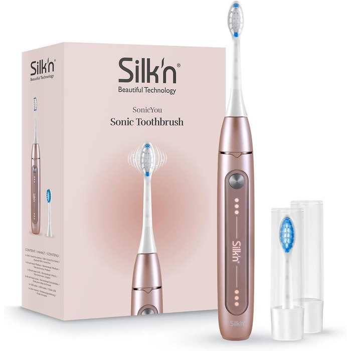Електрична зубна щітка Silk'n SonicYou з акумулятором на 300 днів (рожева)