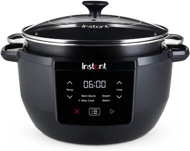 Покращена мультиварка Instant Pot, мультиварка 7,1 л / 4 функції приготування (повільне приготування, смаження, приготування на пару та підтримання тепла) Можна мити в посудомийній машині повільна плита 800 Вт