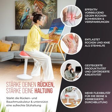 Офісний стілець SH-01 Zip з знімним чохлом | Ергономічний стілець для роботи та відпочинку | З сертифікацією IGR | Регульована висота (58-83 см) | Рожевий