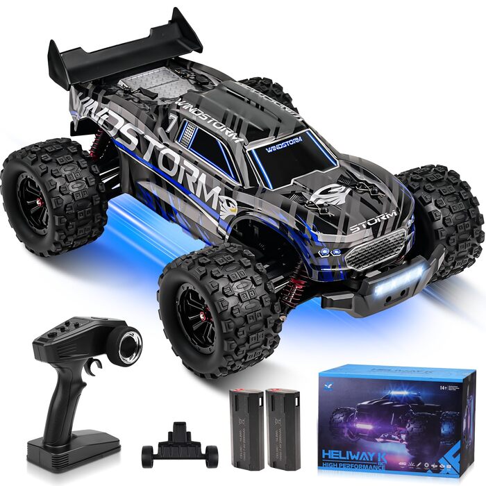 Радіокерований позашляховик 1:18 High-Speed 40 км/год RC Авто 2.4GHz 4WD для дітей та дорослих, з двома акумуляторами, фіолетовий