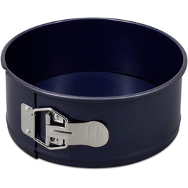 Форма для випічки Zyliss E980194 Springform, з антипригарним покриттям, з вуглецевої сталі, темно-синього кольору, з плоскою основою, 20 см