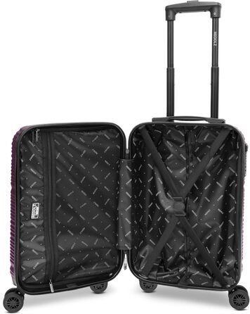 Набір валіз REDOLZ 3 шт. | Легкі валізи-ролери з ABS-пластику | Для жінок та чоловіків | 4 колеса, TSA-замок (Essentials 16) | Бордовий, валіза S (55 см)