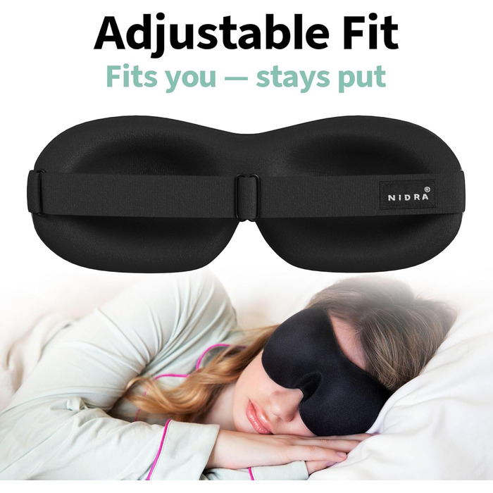 Маска для сну Nidra Konturierte для тих, хто спить на боці - нульовий тиск, блокує світло, фіолетова, стандартний розмір