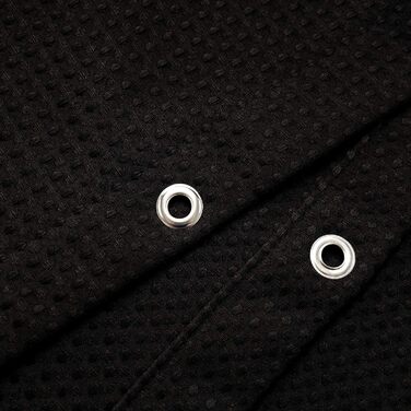 Дзеркальний душовий завіс Barossa Design Extra Langer, 203 см, вафельний візерунок, бавовна, для готелів та SPA, важка тканина, можна прати, 183 x 203 см (Чорний)