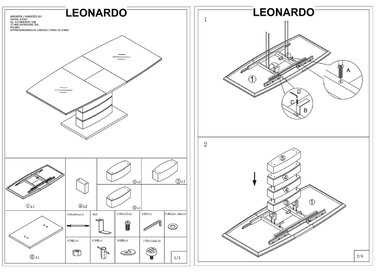 Стіл LEONARDO дуб 140(180)X80