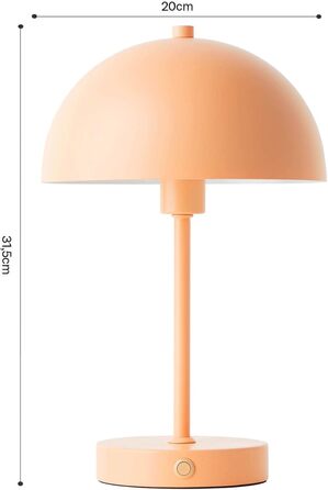LED настільна лампа Mokebo® 'Leuchtturm' – бездротова, диммер, USB-C, ретро, металева, тепле світло
