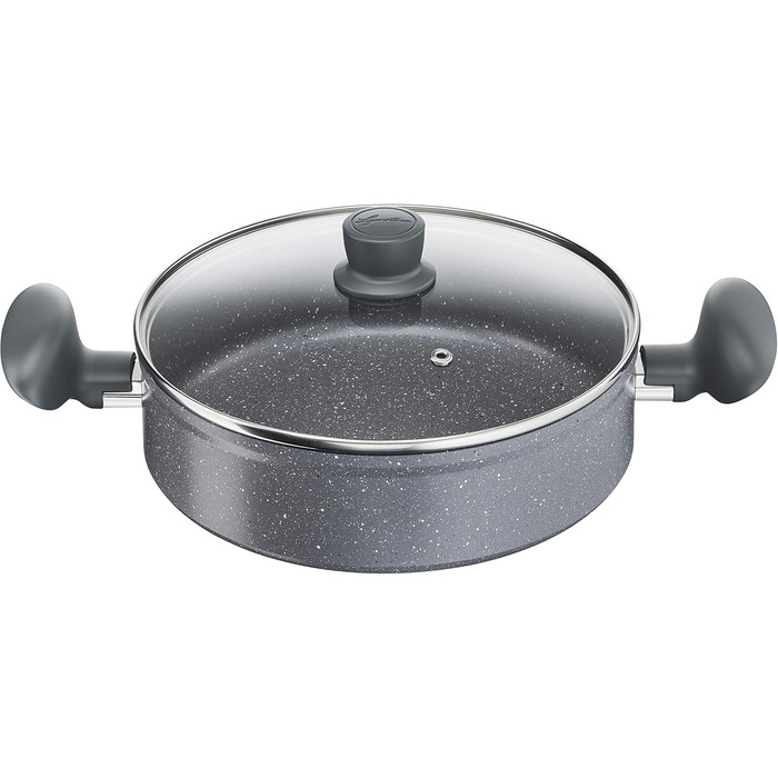 Набір посуду Lagostina Antea 8 предметів: каструлі та сковорідки, алюміній, сірий