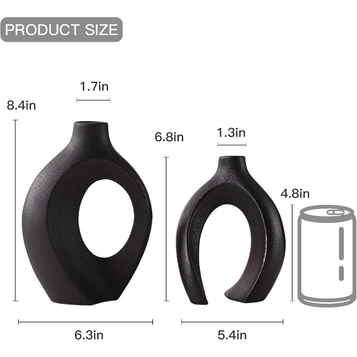 Керамічна ваза SUKIYPO, 2 шт. у наборі, бежева, сучасний дизайн, для дому, офісу, декору інтер'єру