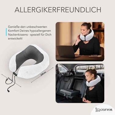 Набір для подорожей Cozyor 4 в 1: подушка для шиї, маска для сну, подушка для подорожей та ковдра 2 в 1, навушники, з кріпленням для рюкзака та валізи, червоний