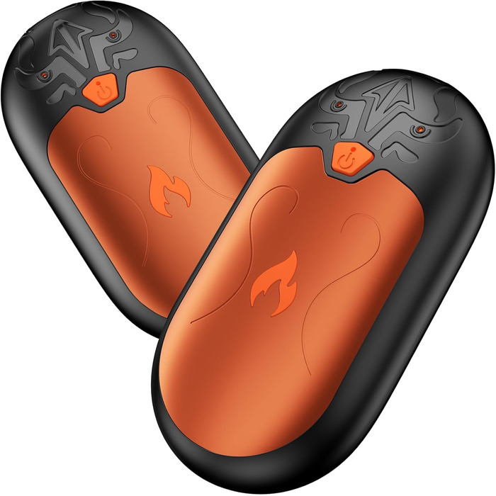 Електричні грілки для рук, 2 шт., перезаряджувані, з 24 годинами тепла та 3 режимами нагріву, для жінок, чоловіків, пацієнтів з ревматоїдним артритом, помаранчеві