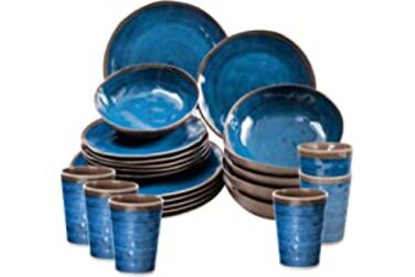 Набір посуду з меламіну для кемпінгу на 6 персон керамічний посуд-з тарілками і чашками на вибір-посуд для кемпінгу -