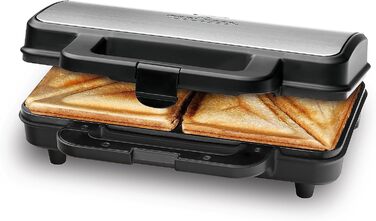 Бутербродниця ProfiCook для американських сендвічів і скибочок тостів розміру XXL Електричний тостер для сендвічів з дуже великими сендвіч-пластинами (з антипригарним покриттям) Бутербродниця 900 Вт PC-ST 1092 одномісний