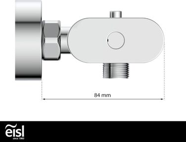 Дзеркальна душова арматура EISL CARNEO з терморегулятором, водоспадом та захистом від перегріву (38°C), хром