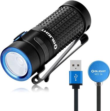 Світлодіодний ліхтарик OLIGHT S1R Baton II Міні-компактний USB магнітний акумуляторний супер яскравий 1000 люмен 145 метрів радіус дії, до 8 днів роботи, водонепроникний 5 режимів освітлення для вулиці, кемпінгу