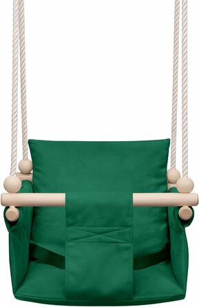 Дитяча гойдалка-крісло MAMOI® для дверей, дерев'яна гойдалка для малюків (Зелений)