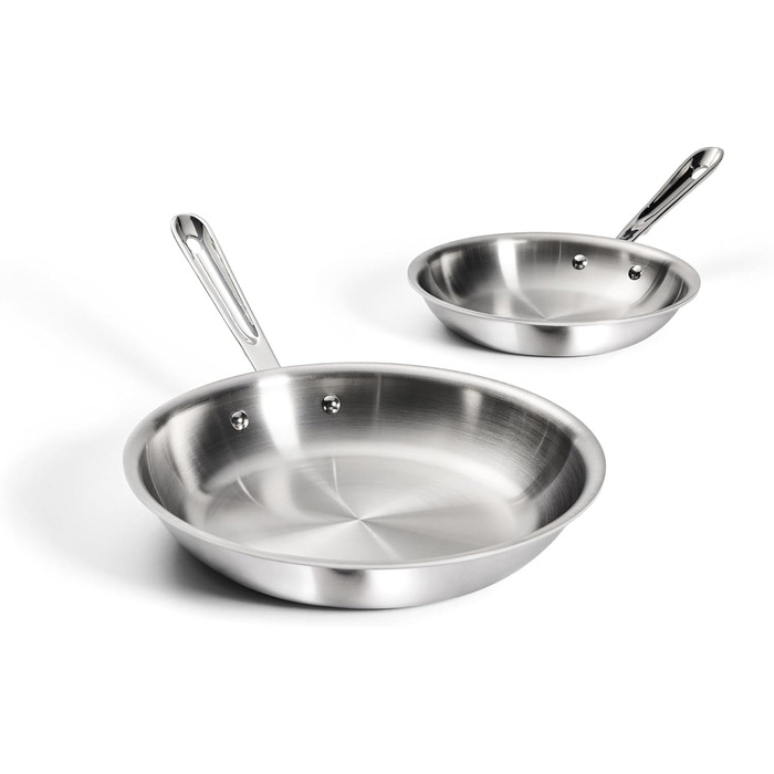 Набір сковорідок All-Clad D3, нержавіюча сталь, 25.4 см та 30.5 см, сріблястий (2)
