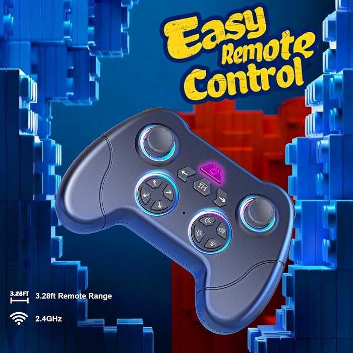 RC Авто на радіокеруванні Stunt Car з світлом та димом, 2.4GHz, для дітей від 6 років, блакитний