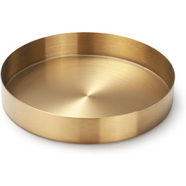 Кругла таця з нержавіючої сталі, золото (18 см)