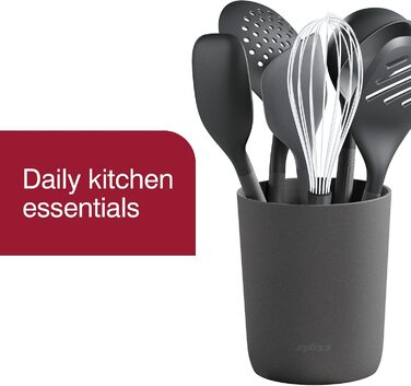 Набір кухонних помічників Zyliss E980244 7-TLG: силікон, нейлон, пшеничне волокно, нержавіюча сталь, сірий колір