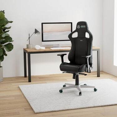 Ігровий крісло Noblechairs Epic - Mercedes-AMG Petronas F1 Team Edition, преміум-модель з підголівником та поперековою підтримкою, чорний, для геймерів