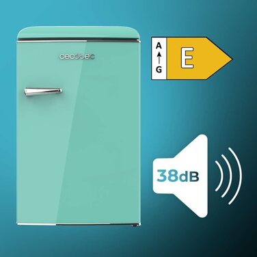 Міні-холодильник Cecotec Bolero CoolMarket TT Origin 45: зелений, 110 л, 1 дверцята, ретро-дизайн