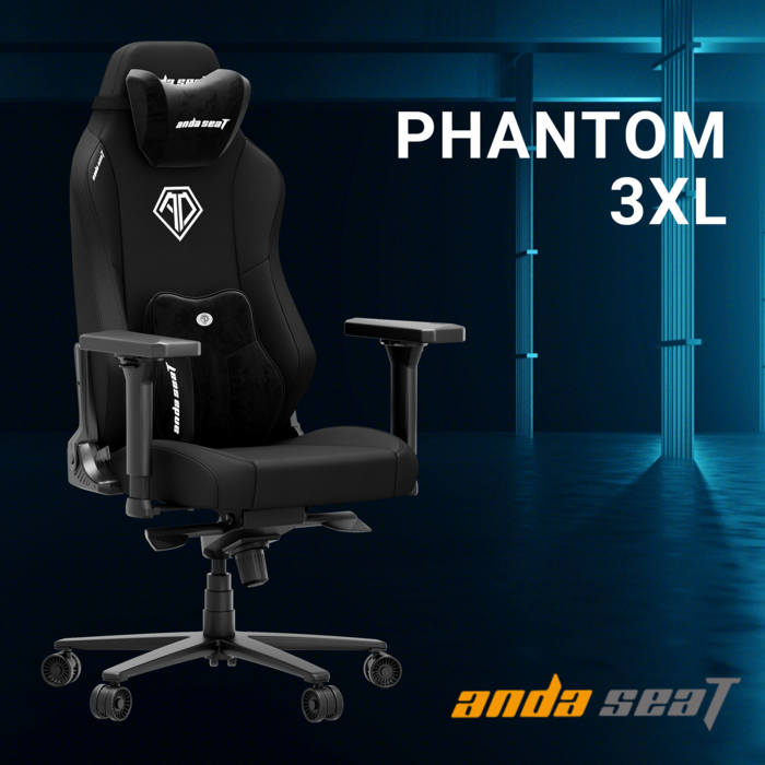 Крісло ігрове Anda Seat Phantom 3 XL Fabric Gray Size XL