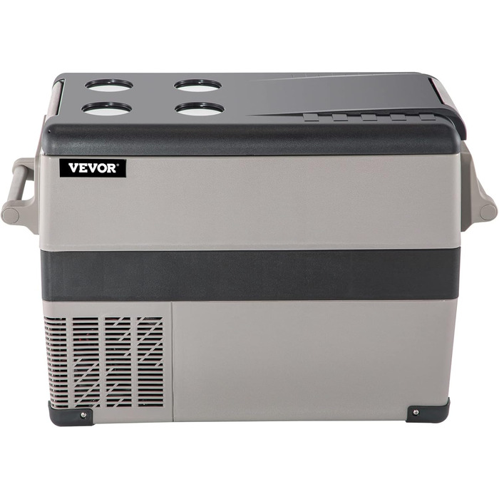 Автохолодильник VEVOR 35/45л нержавіюча сталь 12/24V, 220V: портативний компресорний кулер для авто, вантажівок, кемпінгу (-20°C до +20°C)