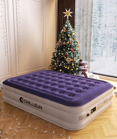 Надувний матрац ChillSun для 1 особи з вбудованим насосом 190x100x40 см, самонадувний, для дому, гостей, кемпінгу (190x100 см)