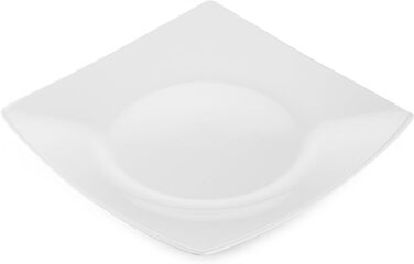 Консімо. Тарілки для сніданку на 6 персон - Набір тарілок для тортів з 6 штук - Керамічні десертні тарілки - EPIRI Сучасні маленькі тарілки - 221 см - Глянець (білий)