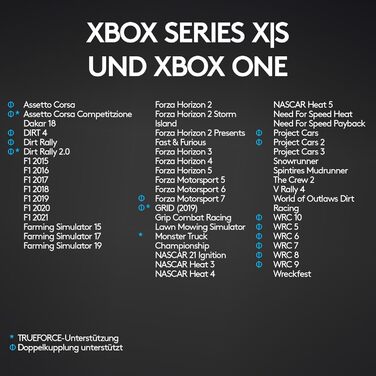 Logitech G923 Рульове колесо з педалями для Xbox, Xbox One та PC, TRUEFORCE, 1000Hz, Подвійне зчеплення